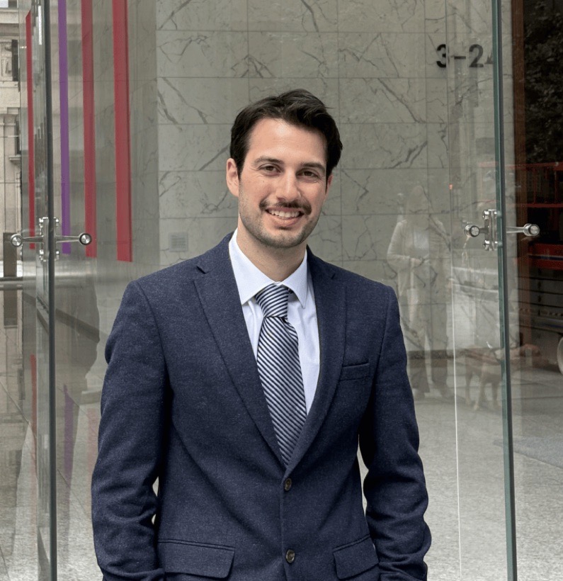 Benjamin Cohen-Murison outside First Canadian Place in Toronto